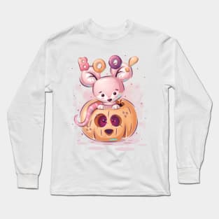 Mouse in pumpkin Long Sleeve T-Shirt